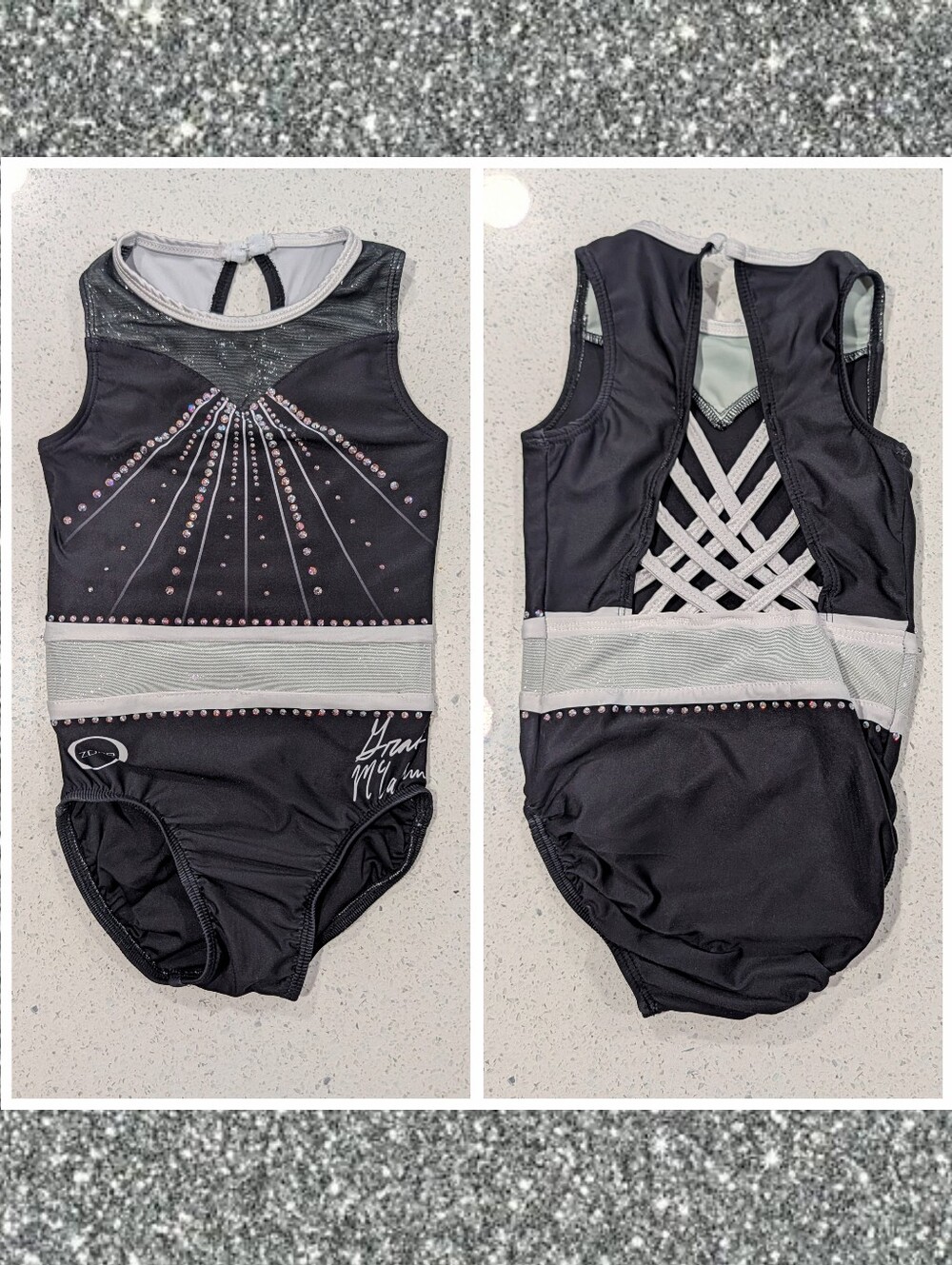 GRACE McCallum Ozone Gymnastics Dance Leotard Medium Starburst Sparkle LIMITED